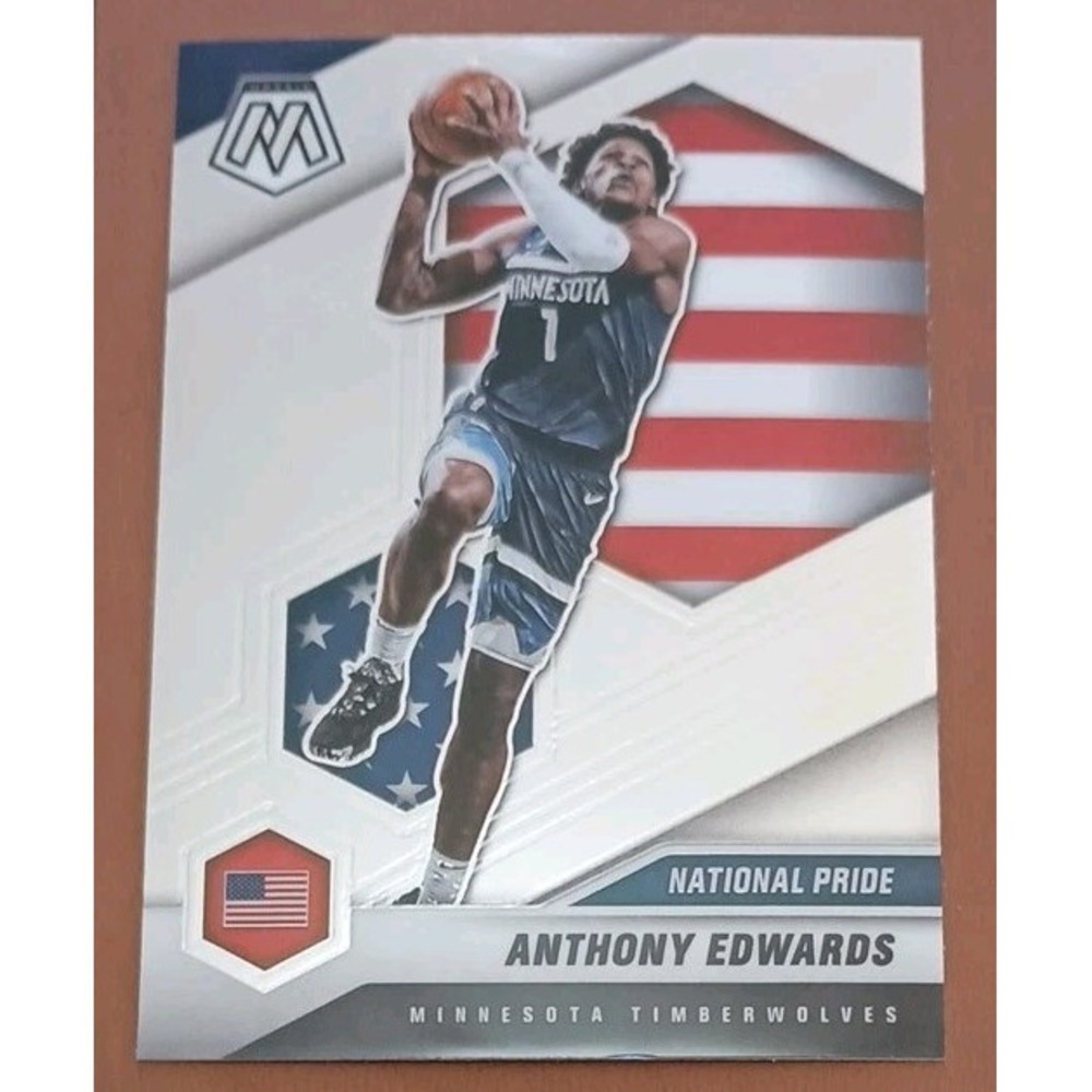 2020-21 Panini Mosaic Anthony Edwards National Pride Rookie Card RC #252 NBA